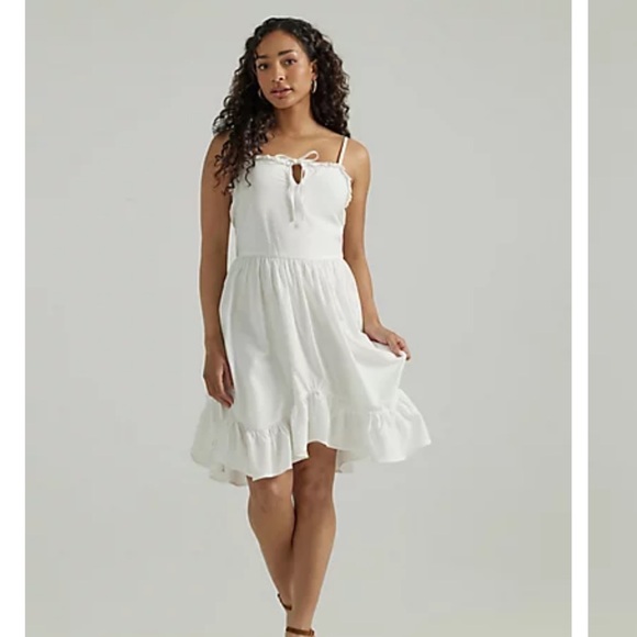 Wrangler Dresses & Skirts - WOMEN'S WRANGLER RUFFLE DREAM TANK DRESS IN EGRET